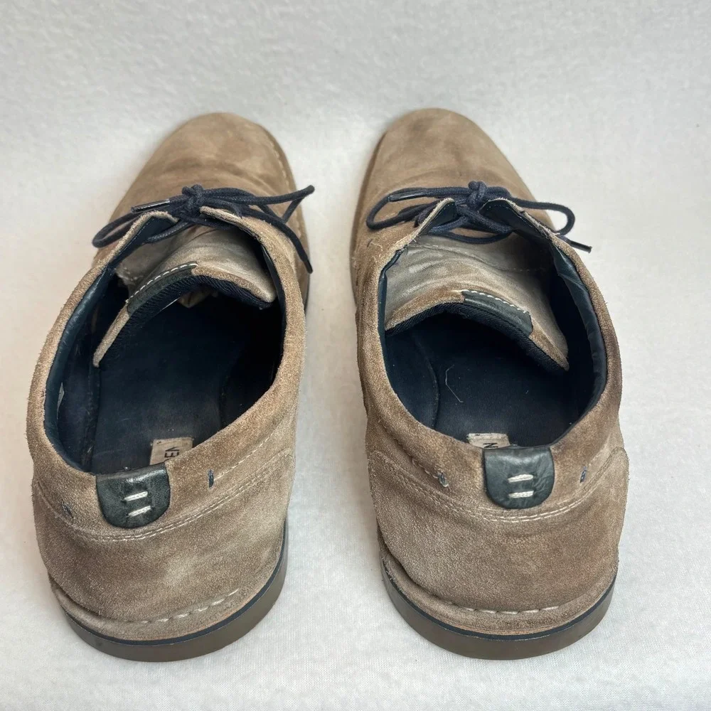 Steve Madden Suede Oxford Mens 13 Taupe Lace Up Casual Leather Dress‎ Shoes